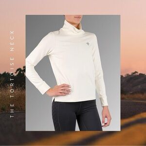 rabbit Tortoise Neck Turtleneck Running Top Vanilla Ice White Small